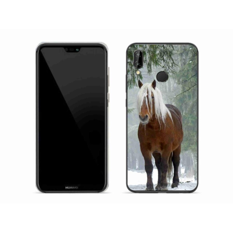 Gelový obal mmCase na mobil Huawei P20 Lite - kůň v lese