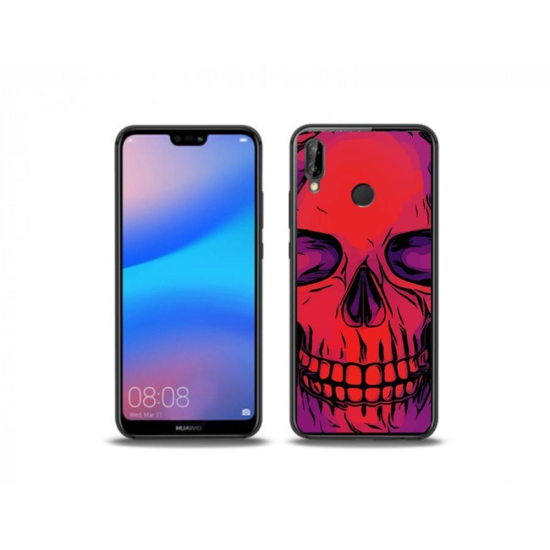 Gelový obal mmCase na mobil Huawei P20 Lite - lebka