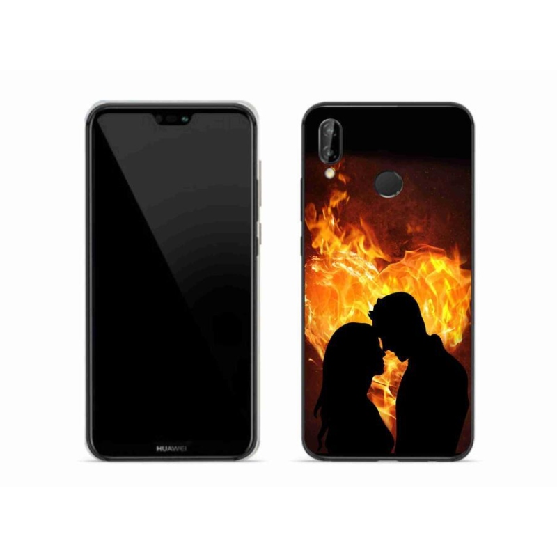 Gelový obal mmCase na mobil Huawei P20 Lite - ohnivá láska