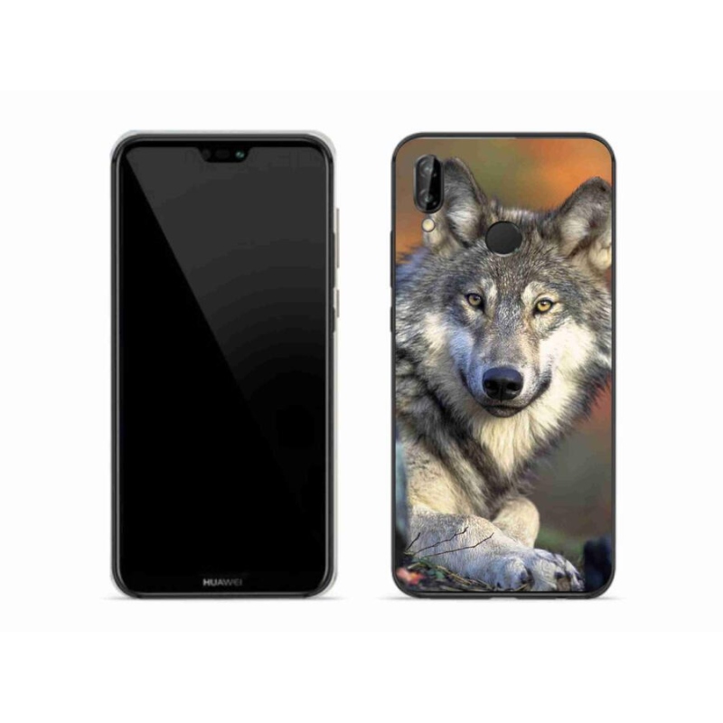 Gelový obal mmCase na mobil Huawei P20 Lite - vlk