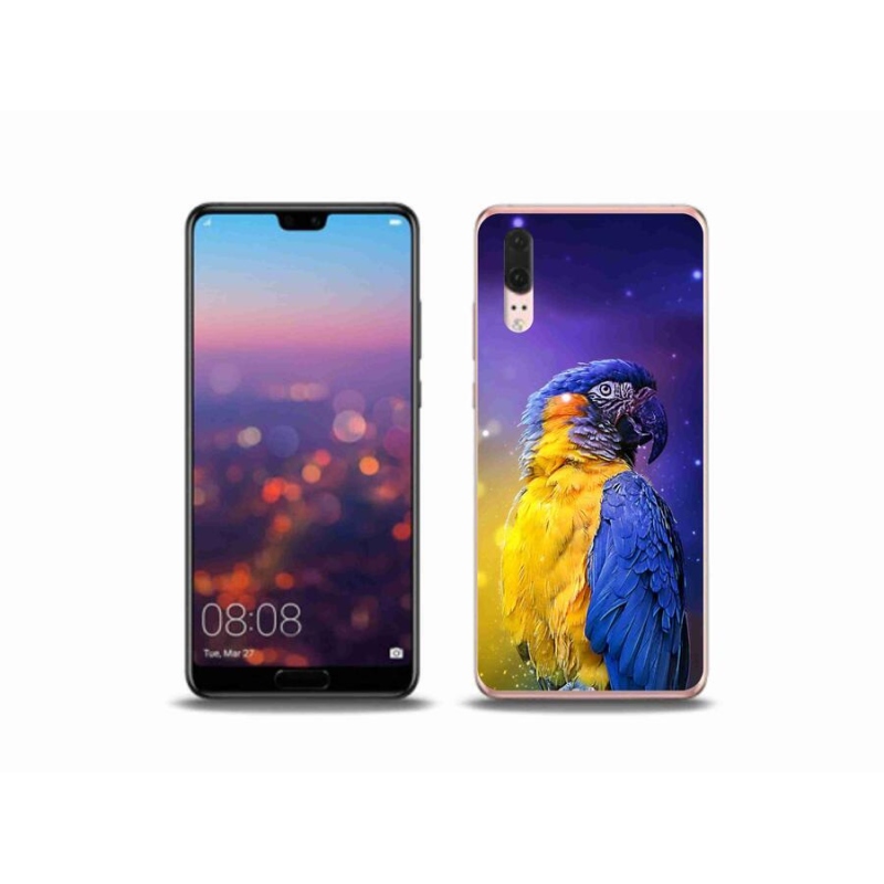 Gelový obal mmCase na mobil Huawei P20 - papoušek ara 1