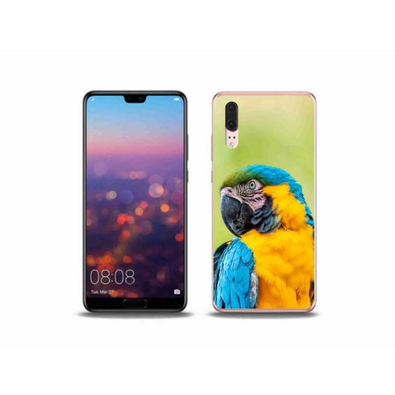 Gelový obal mmCase na mobil Huawei P20 - papoušek ara 2