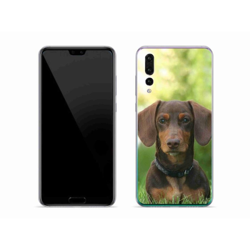 Gelový obal mmCase na mobil Huawei P20 Pro - hnědý jezevčík