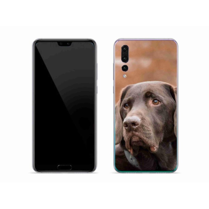Gelový obal mmCase na mobil Huawei P20 Pro - hnědý labrador