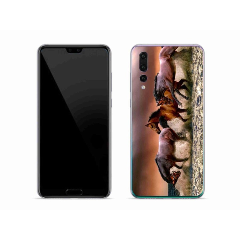 Gelový obal mmCase na mobil Huawei P20 Pro - koně 1