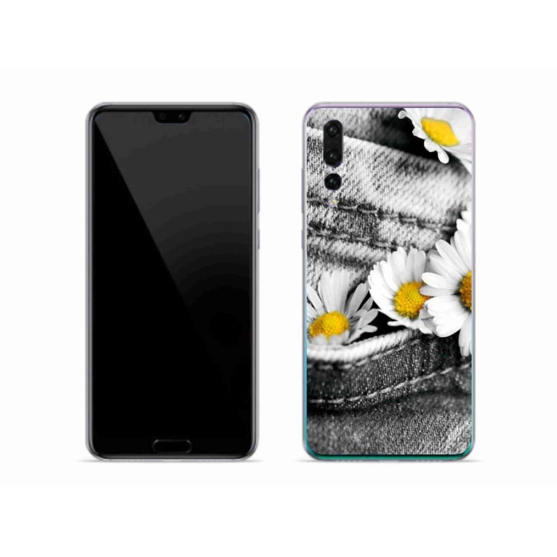Gelový obal mmCase na mobil Huawei P20 Pro - kopretiny