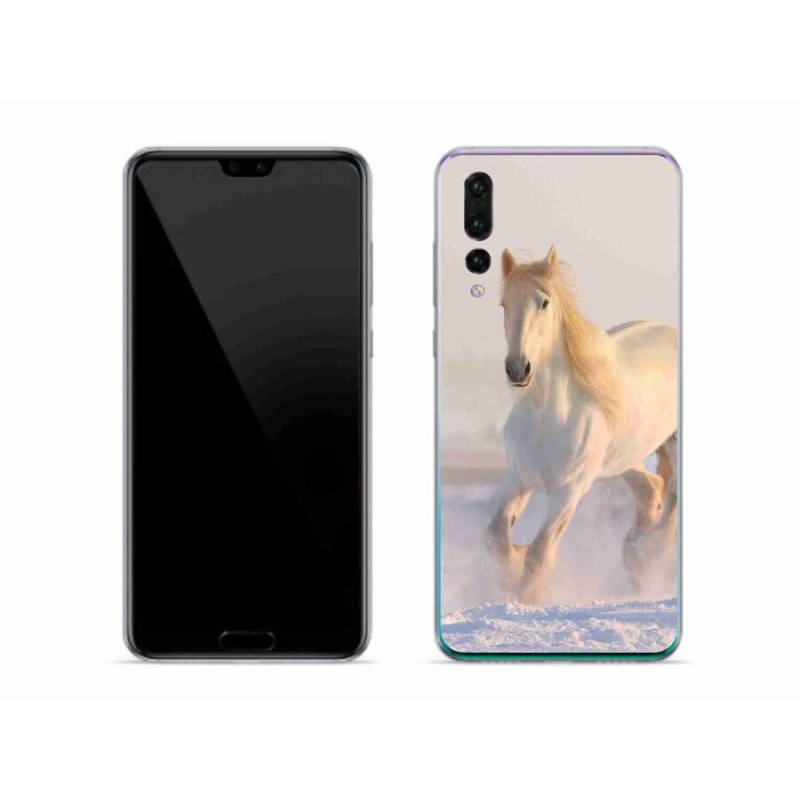 Gelový obal mmCase na mobil Huawei P20 Pro - kůň ve sněhu