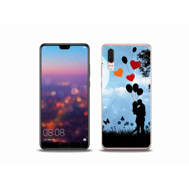 Gelový obal mmCase na mobil Huawei P20 - zamilovaný pár