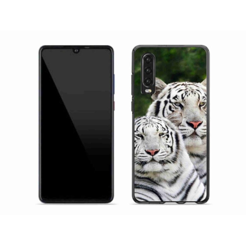 Gelový obal mmCase na mobil Huawei P30 - bílí tygři