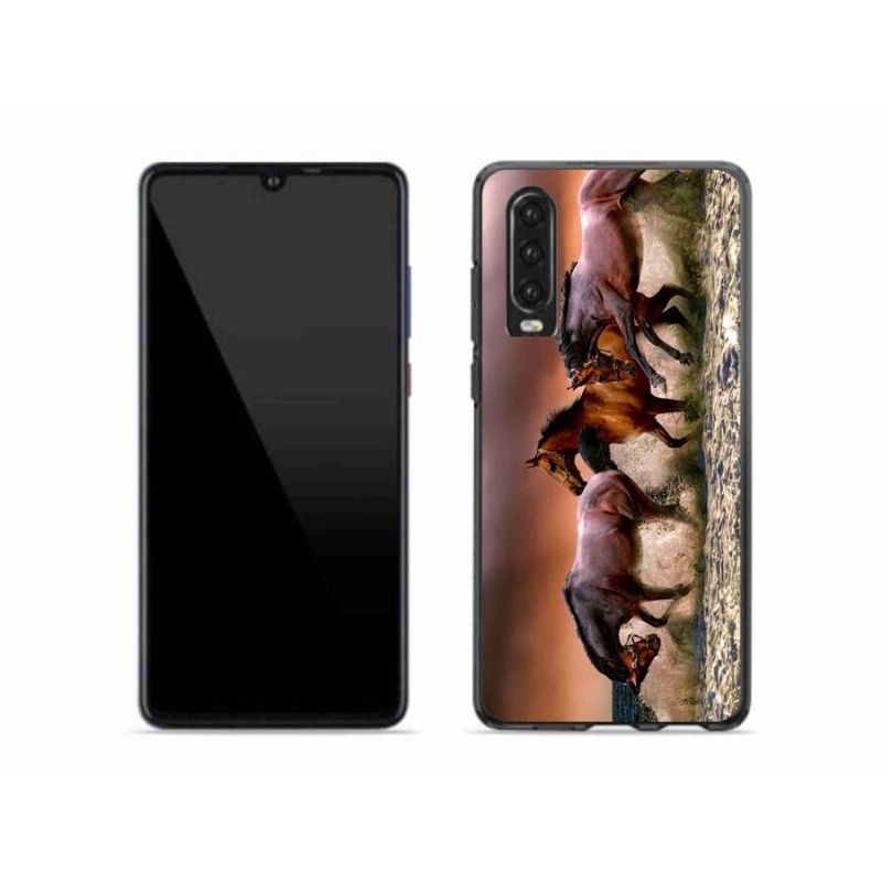 Gelový obal mmCase na mobil Huawei P30 - koně 1