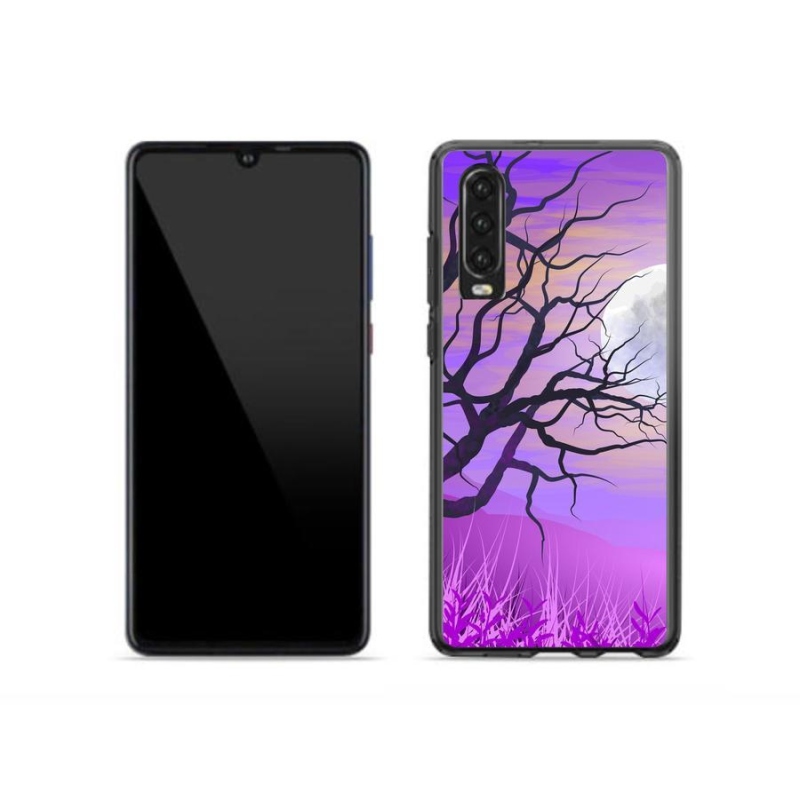 Gelový obal mmCase na mobil Huawei P30 - kreslený opadaný strom
