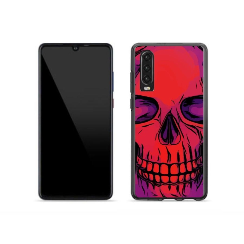 Gelový obal mmCase na mobil Huawei P30 - lebka