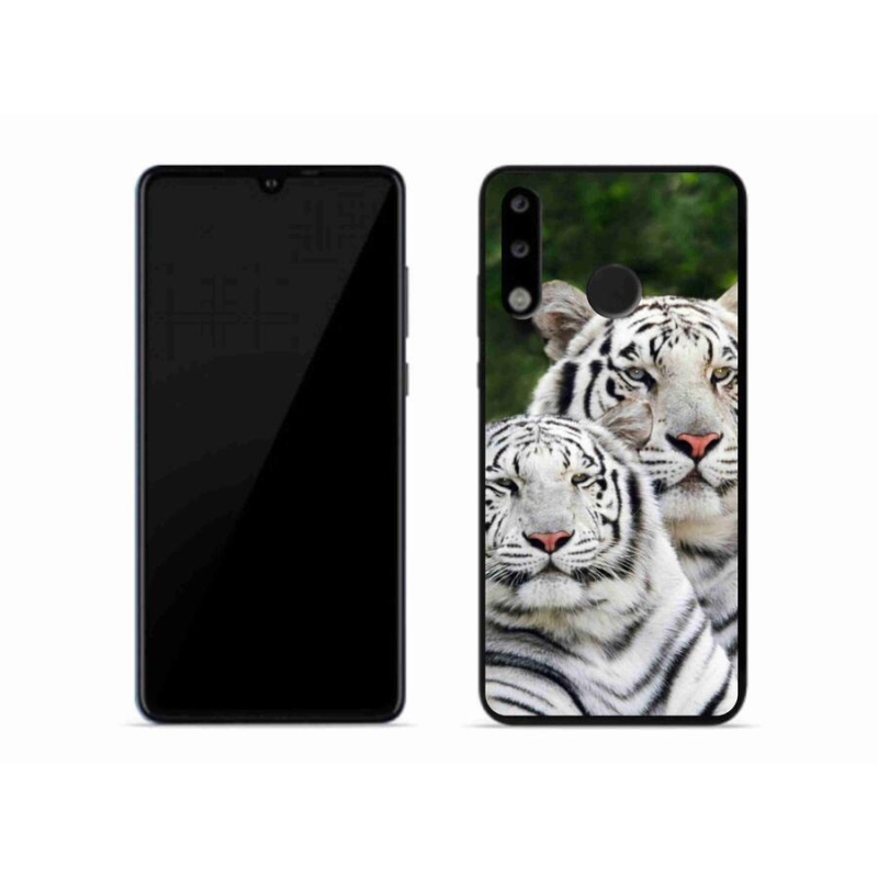 Gelový obal mmCase na mobil Huawei P30 Lite - bílí tygři