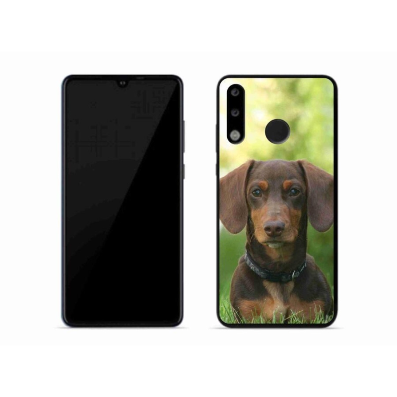 Gelový obal mmCase na mobil Huawei P30 Lite - hnědý jezevčík