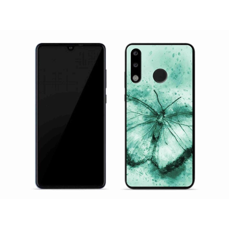 Gelový obal mmCase na mobil Huawei P30 Lite - zelený motýl