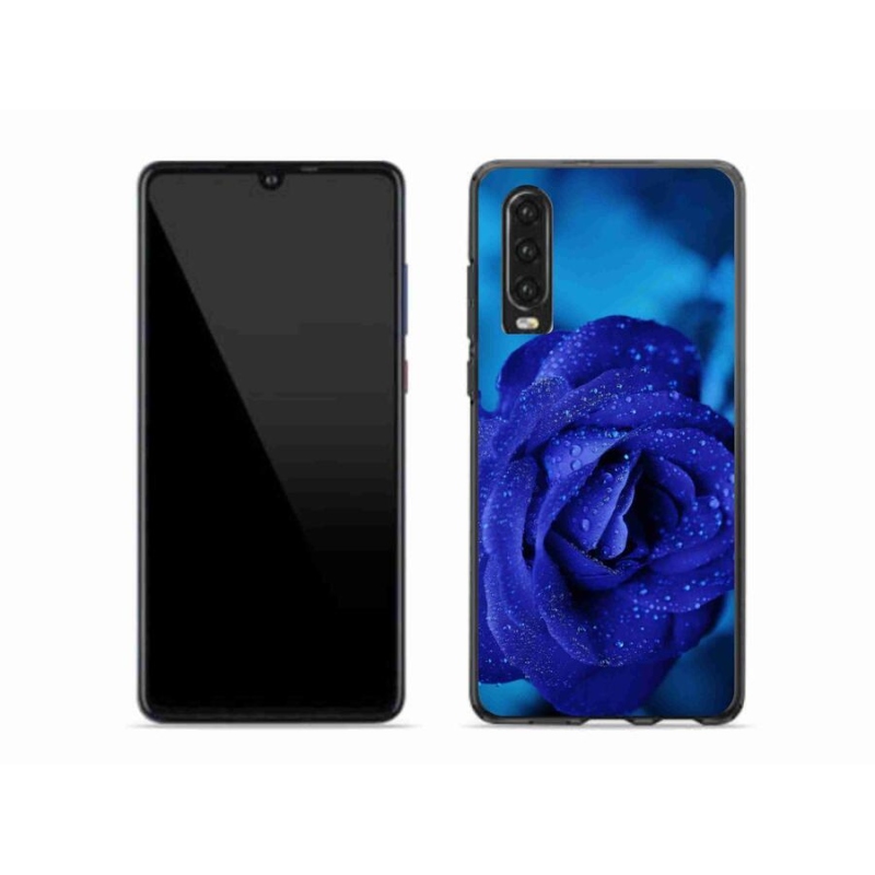 Gelový obal mmCase na mobil Huawei P30 - modrá růže