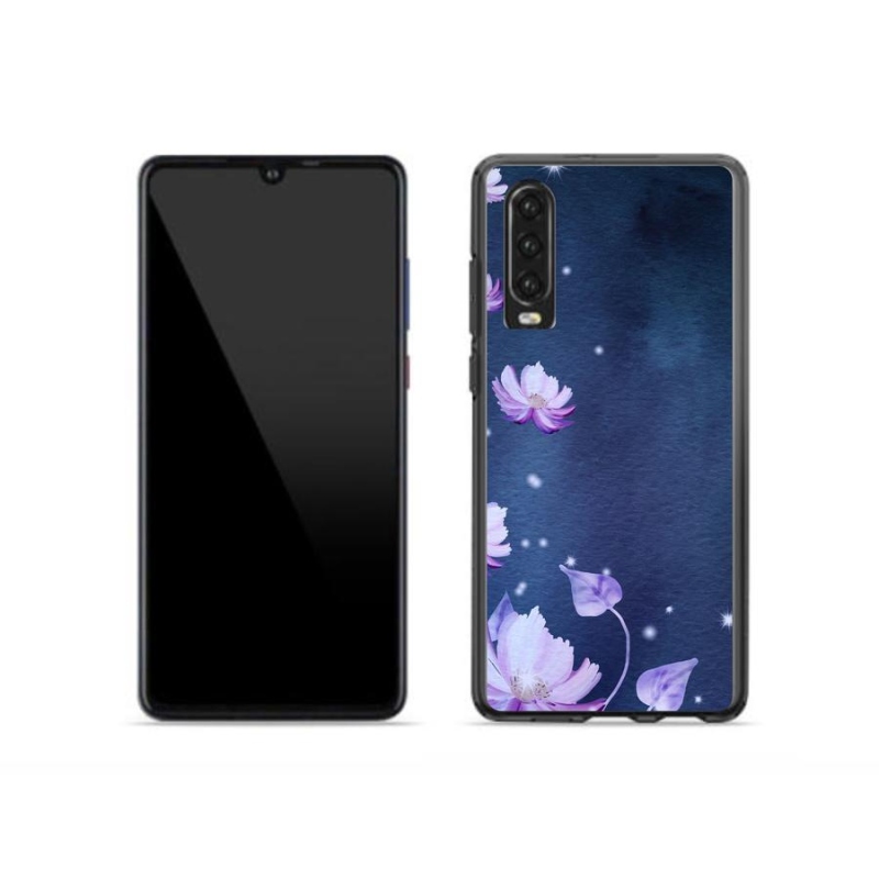 Gelový obal mmCase na mobil Huawei P30 - padající květy