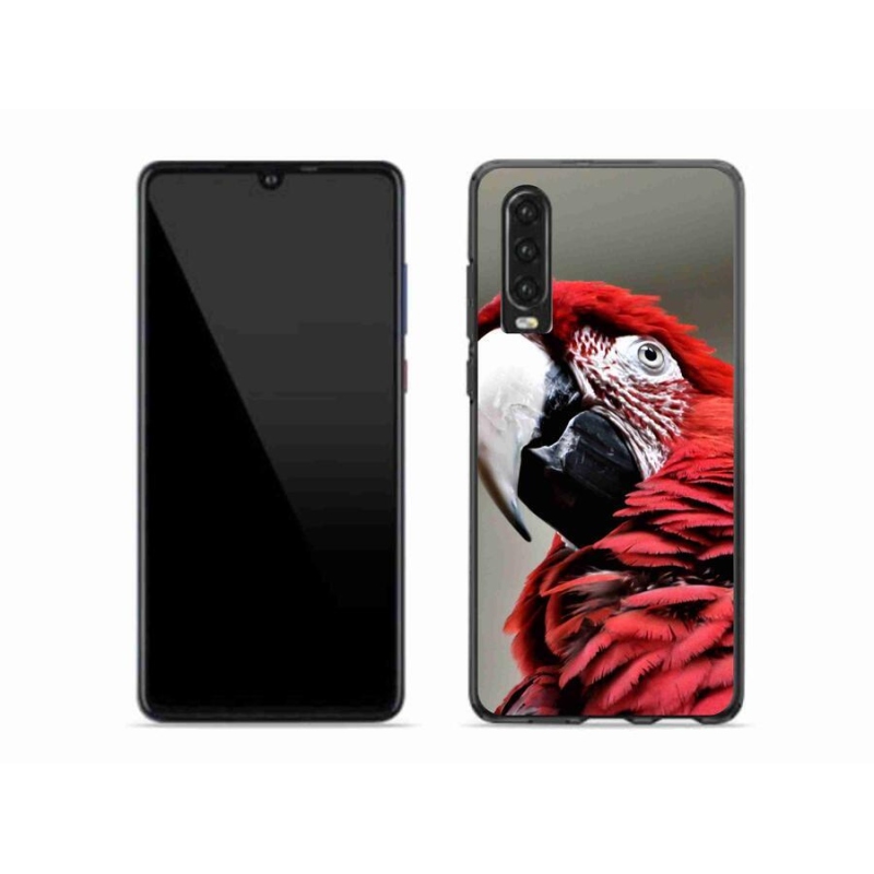 Gelový obal mmCase na mobil Huawei P30 - papoušek ara červený