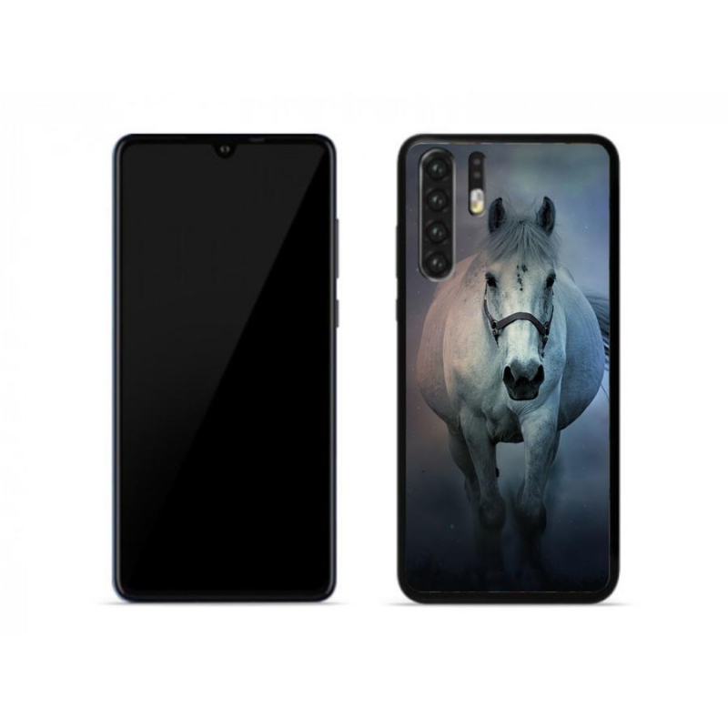 Gelový obal mmCase na mobil Huawei P30 Pro - běžící bílý kůň