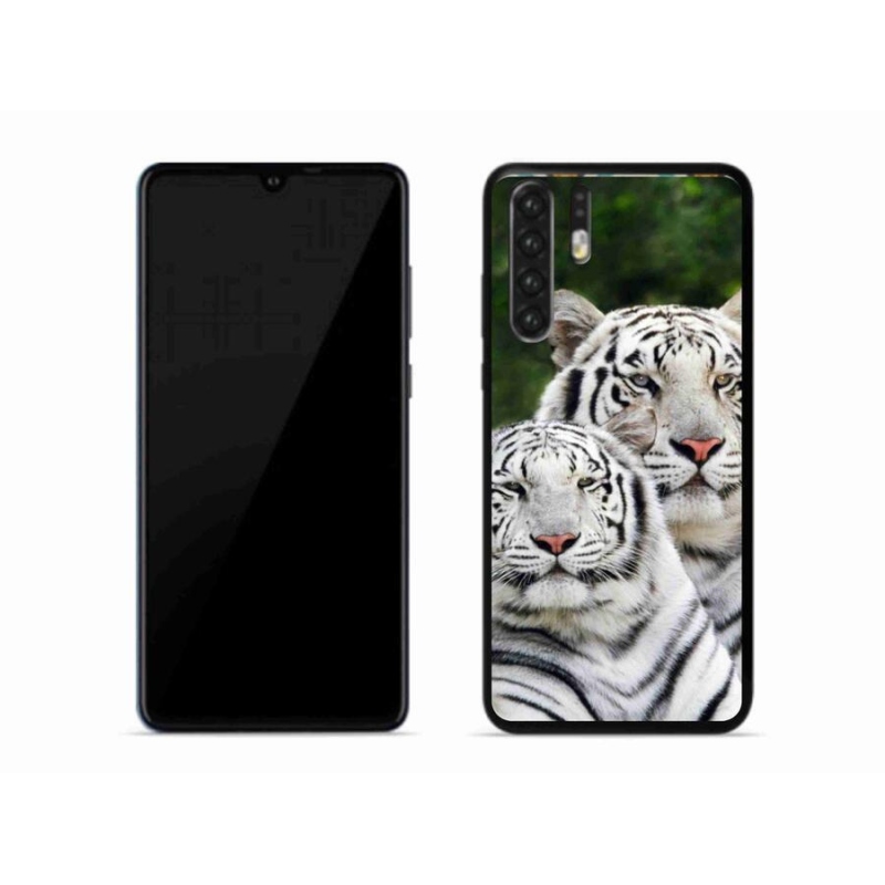 Gelový obal mmCase na mobil Huawei P30 Pro - bílí tygři