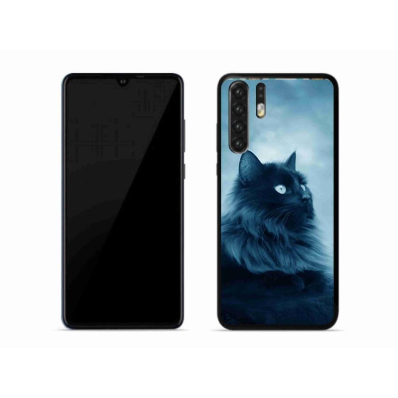 Gelový obal mmCase na mobil Huawei P30 Pro - černá kočka 1