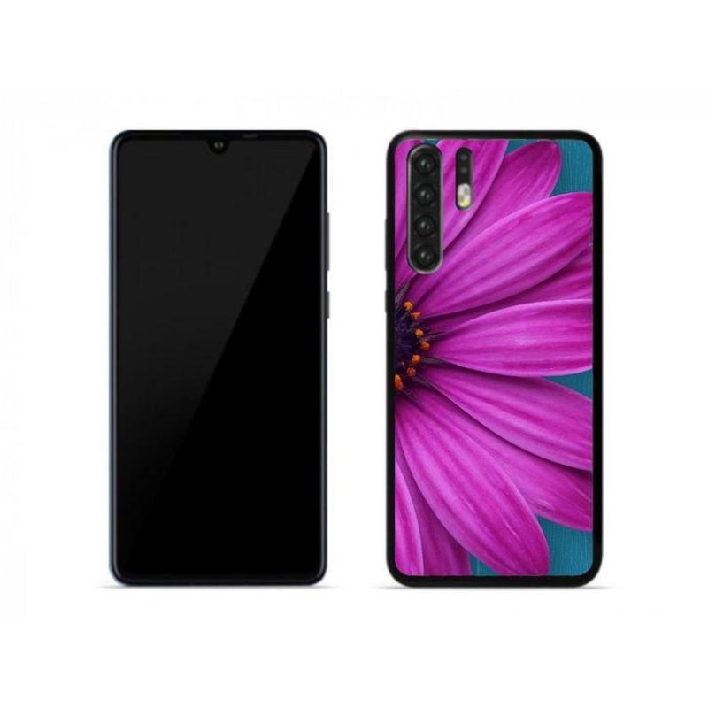 Gelový obal mmCase na mobil Huawei P30 Pro - fialová kopretina