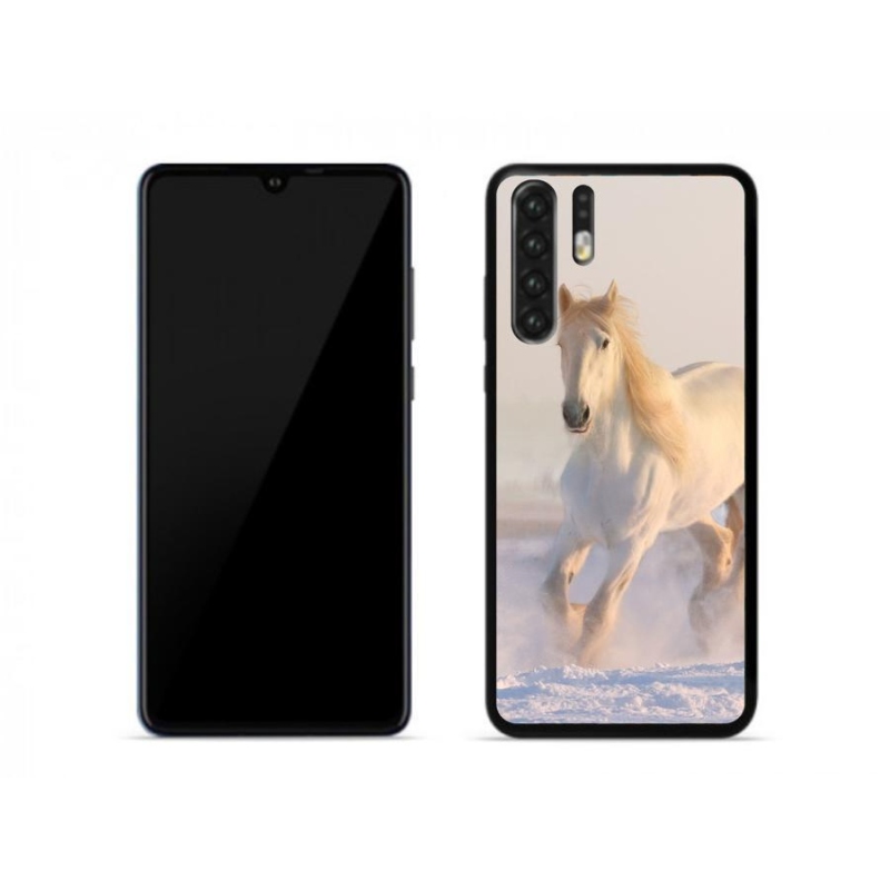 Gelový obal mmCase na mobil Huawei P30 Pro - kůň ve sněhu