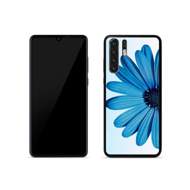 Gelový obal mmCase na mobil Huawei P30 Pro - modrá kopretina