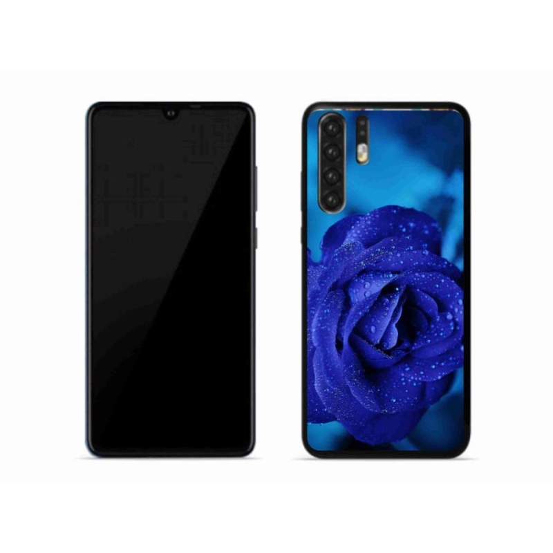 Gelový obal mmCase na mobil Huawei P30 Pro - modrá růže