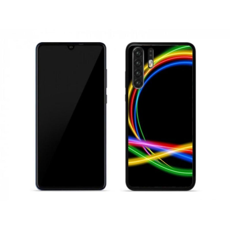 Gelový obal mmCase na mobil Huawei P30 Pro - neonové kruhy