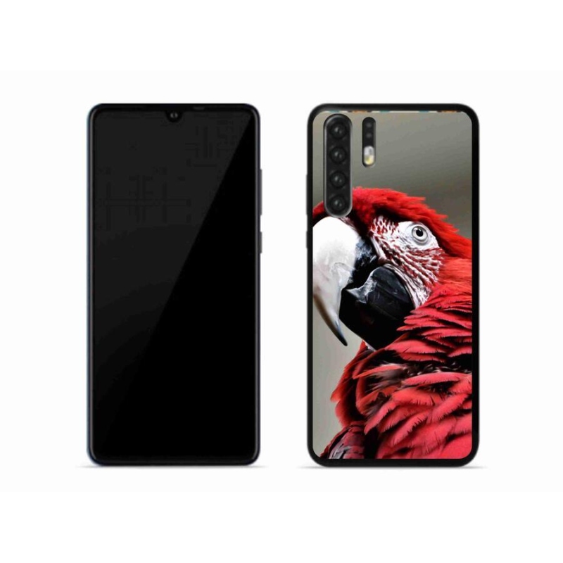 Gelový obal mmCase na mobil Huawei P30 Pro - papoušek ara červený