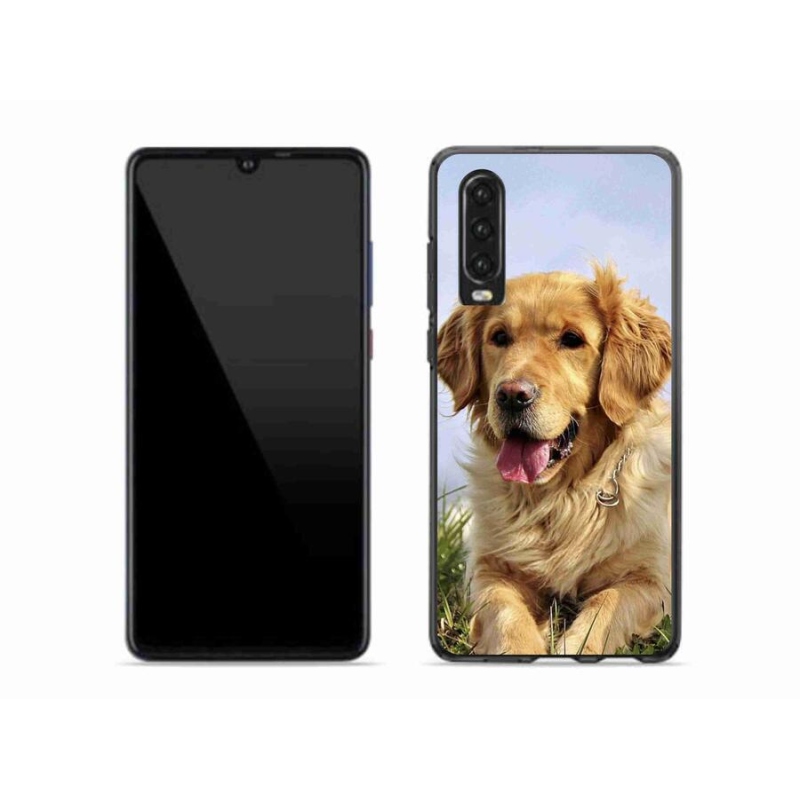 Gelový obal mmCase na mobil Huawei P30 - zlatý retrívr