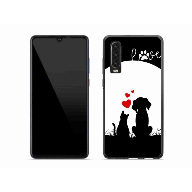 Gelový obal mmCase na mobil Huawei P30 - zvířecí láska