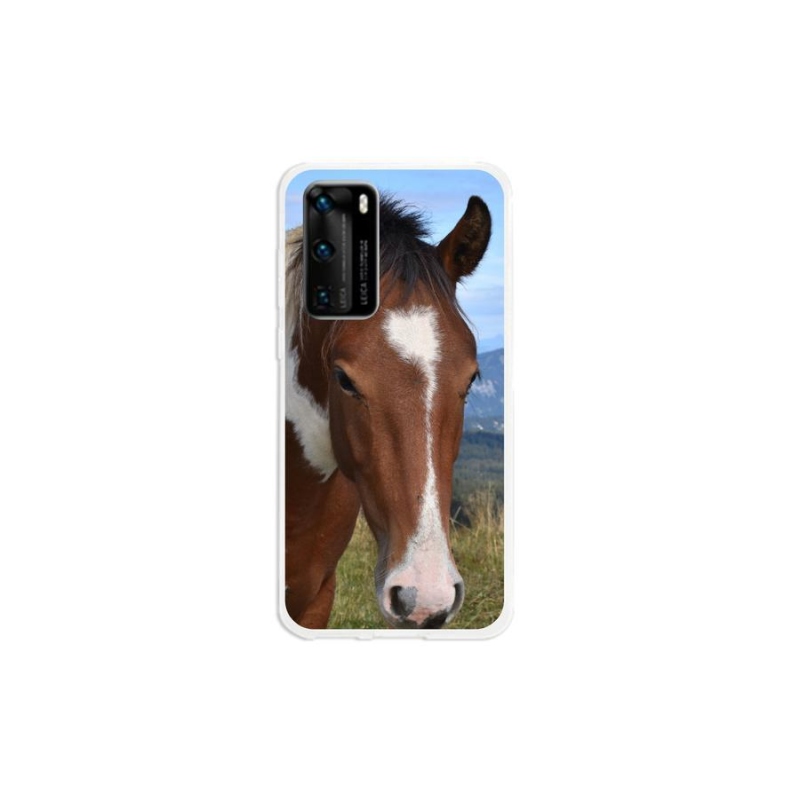 Gelový obal mmCase na mobil Huawei P40 - hnědý kůň
