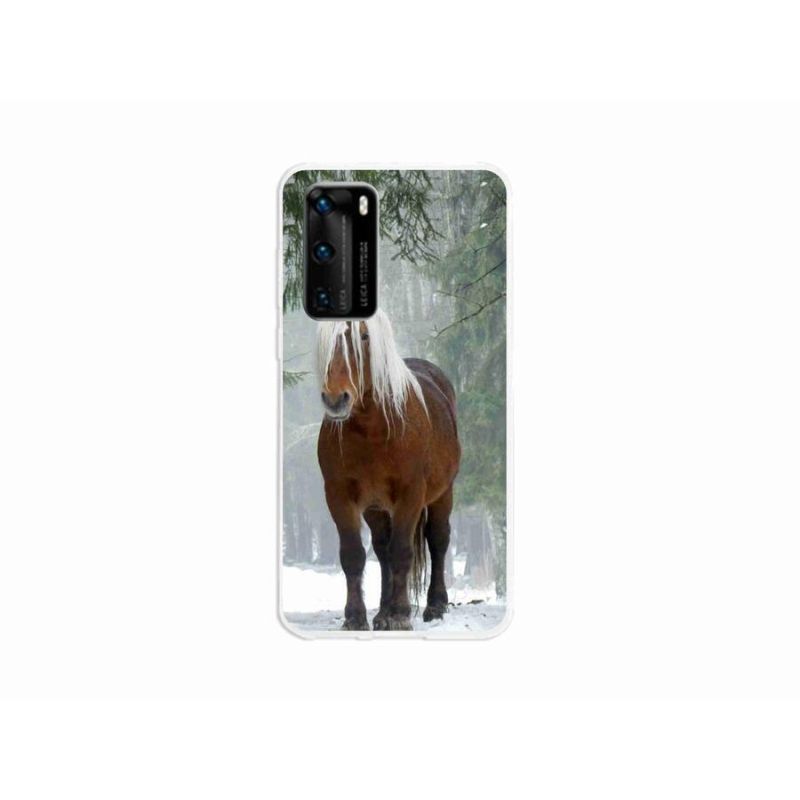 Gelový obal mmCase na mobil Huawei P40 - kůň v lese