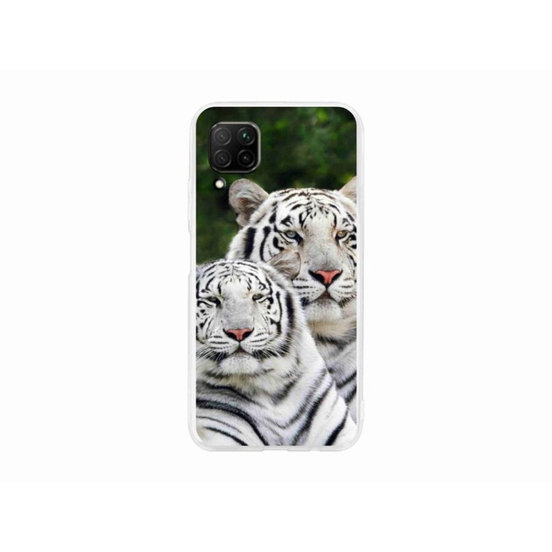 Gelový obal mmCase na mobil Huawei P40 Lite - bílí tygři