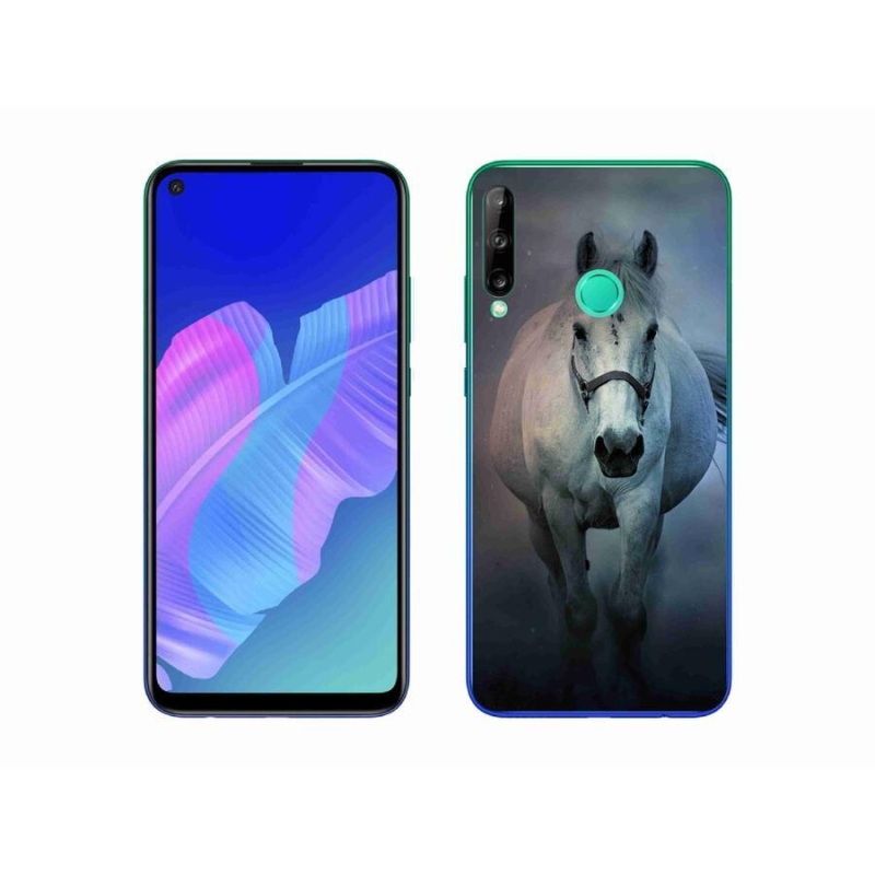 Gelový obal mmCase na mobil Huawei P40 Lite E - běžící bílý kůň