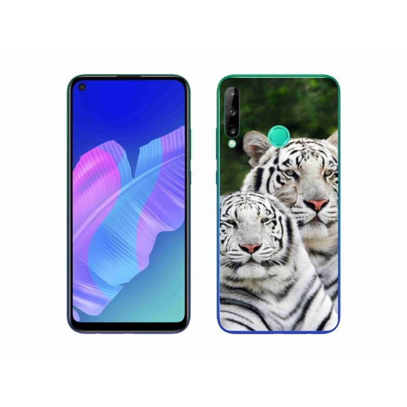 Gelový obal mmCase na mobil Huawei P40 Lite E - bílí tygři