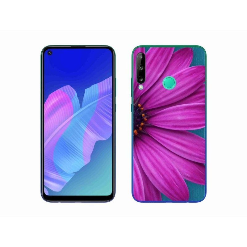 Gelový obal mmCase na mobil Huawei P40 Lite E - fialová kopretina