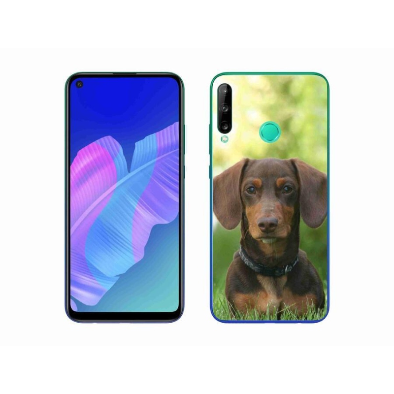 Gelový obal mmCase na mobil Huawei P40 Lite E - hnědý jezevčík