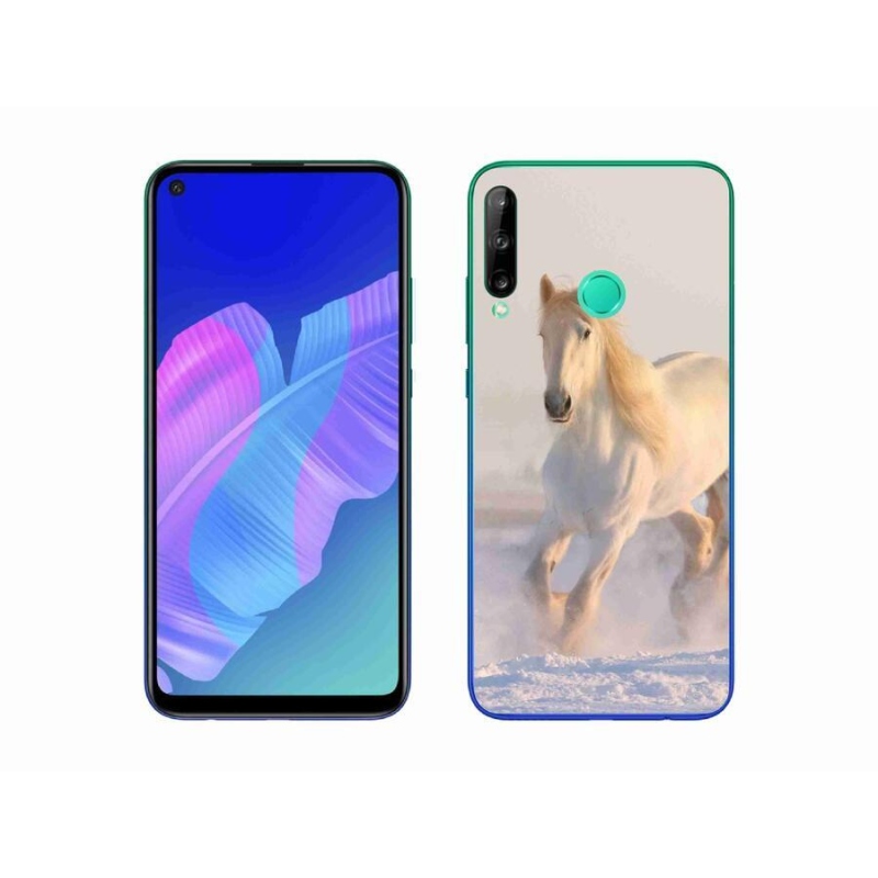 Gelový obal mmCase na mobil Huawei P40 Lite E - kůň ve sněhu