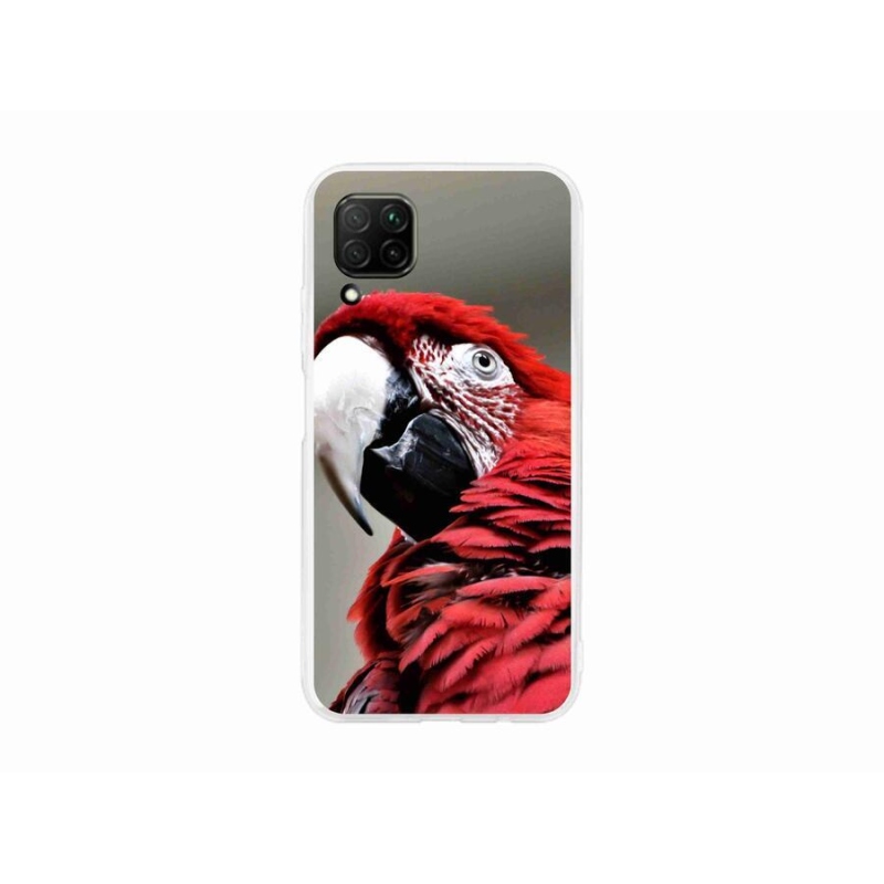 Gelový obal mmCase na mobil Huawei P40 Lite - papoušek ara červený