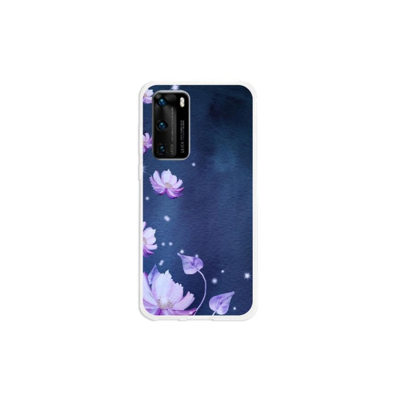 Gelový obal mmCase na mobil Huawei P40 - padající květy