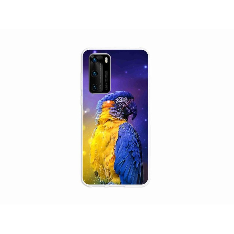 Gelový obal mmCase na mobil Huawei P40 - papoušek ara 1