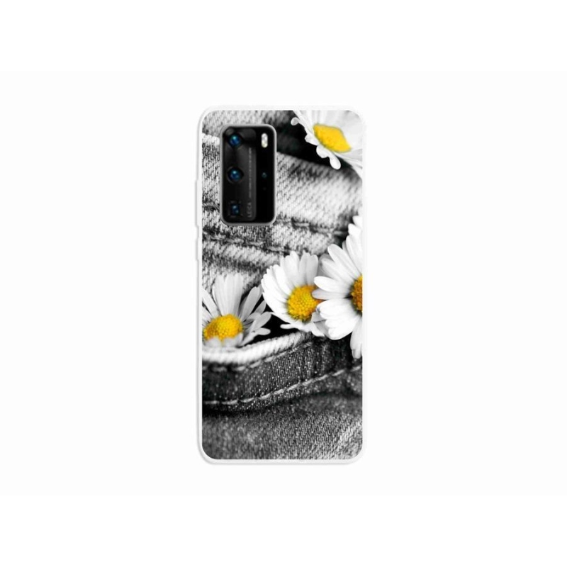 Gelový obal mmCase na mobil Huawei P40 Pro - kopretiny