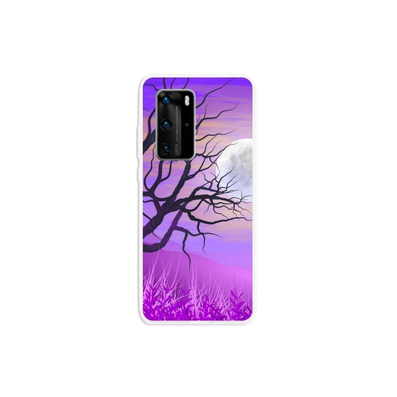Gelový obal mmCase na mobil Huawei P40 Pro - kreslený spadané strom