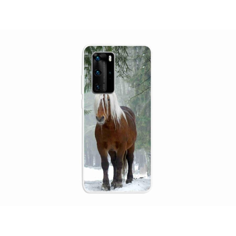 Gelový obal mmCase na mobil Huawei P40 Pro - kůň v lese