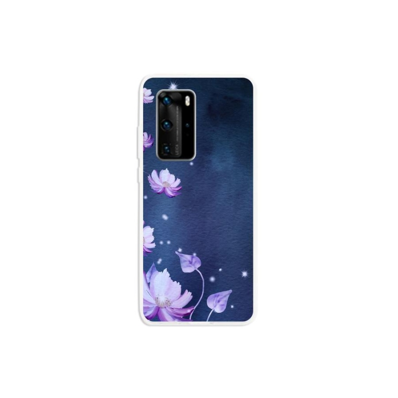 Gelový obal mmCase na mobil Huawei P40 Pro - padající květiny