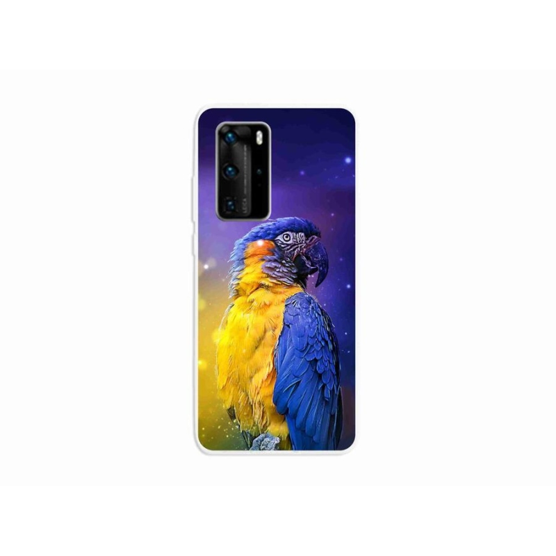 Gelový obal mmCase na mobil Huawei P40 Pro - papoušek ara 1