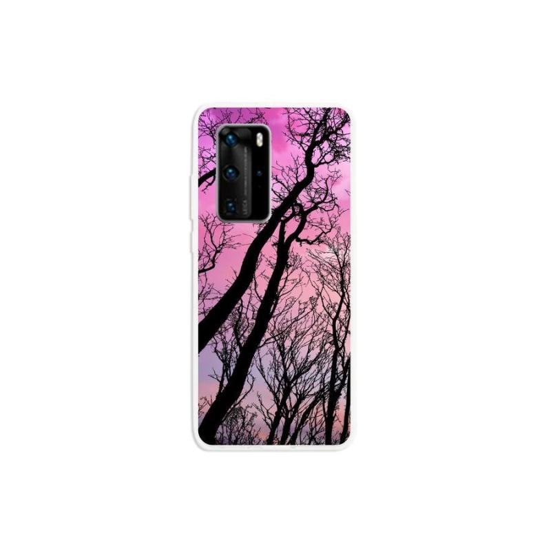 Gelový obal mmCase na mobil Huawei P40 Pro - spadané stromy